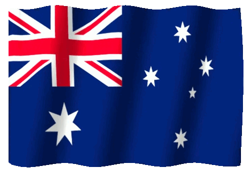 Australia flag waving